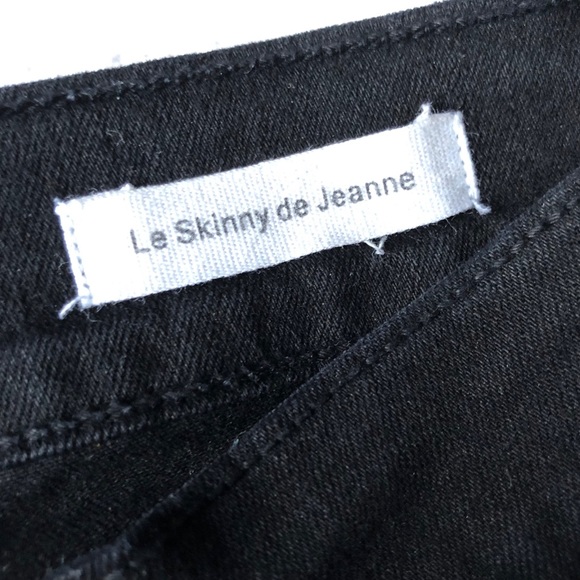 FRAME Black Denim Ripped 26 Le Skinny Film Noir - Picture 8 of 15